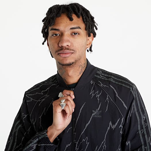 Adidas sst windbreaker black new arrivals
