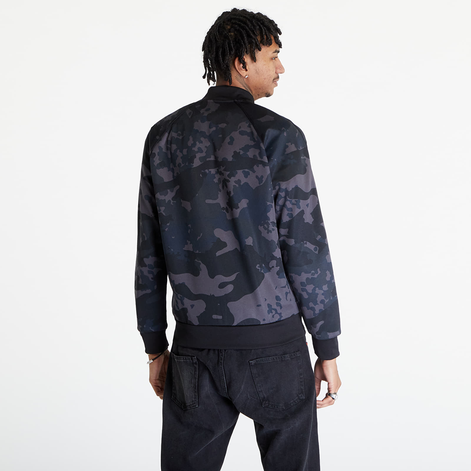 Kapucnis pulóverek és pulcsik adidas Camo SSTR Track Top Black