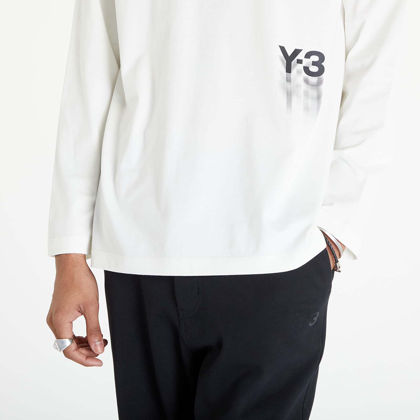 Koszulki Y-3 Graphic Long Sleeve Tee UNISEX Off White