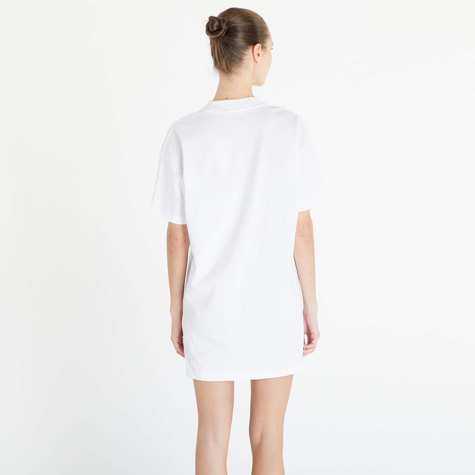 Šaty Calvin Klein Jeans Multi Placement Logo Tee Dress Bright White