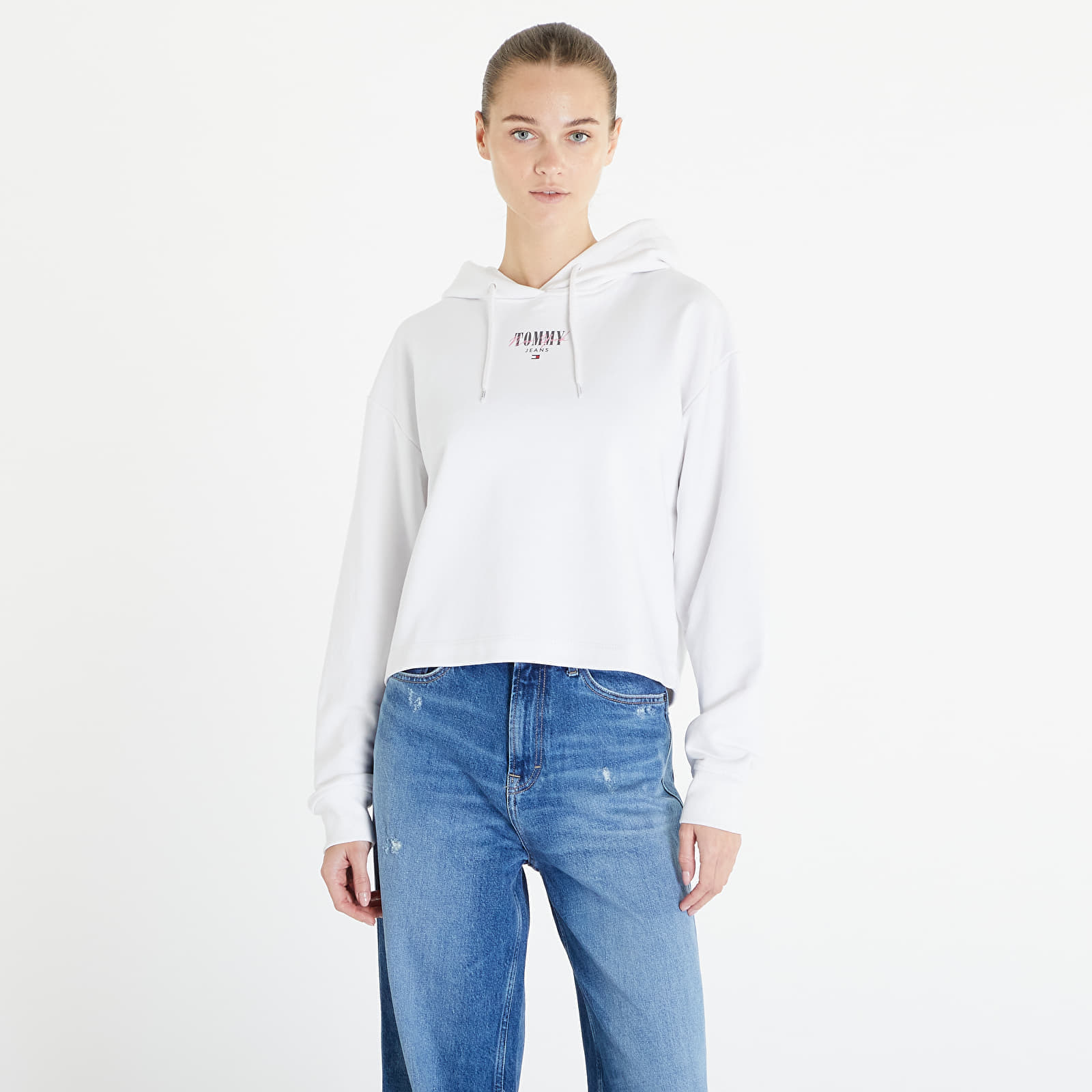 Суитшърти Tommy Jeans Relaxed Essential Logo Hoodie White