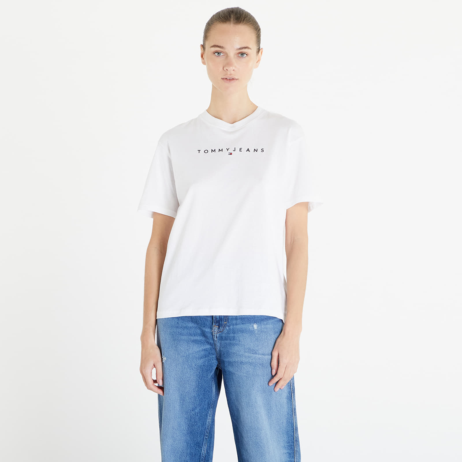Тениски Tommy Jeans Relaxed New Linear Short Sleeve Tee White