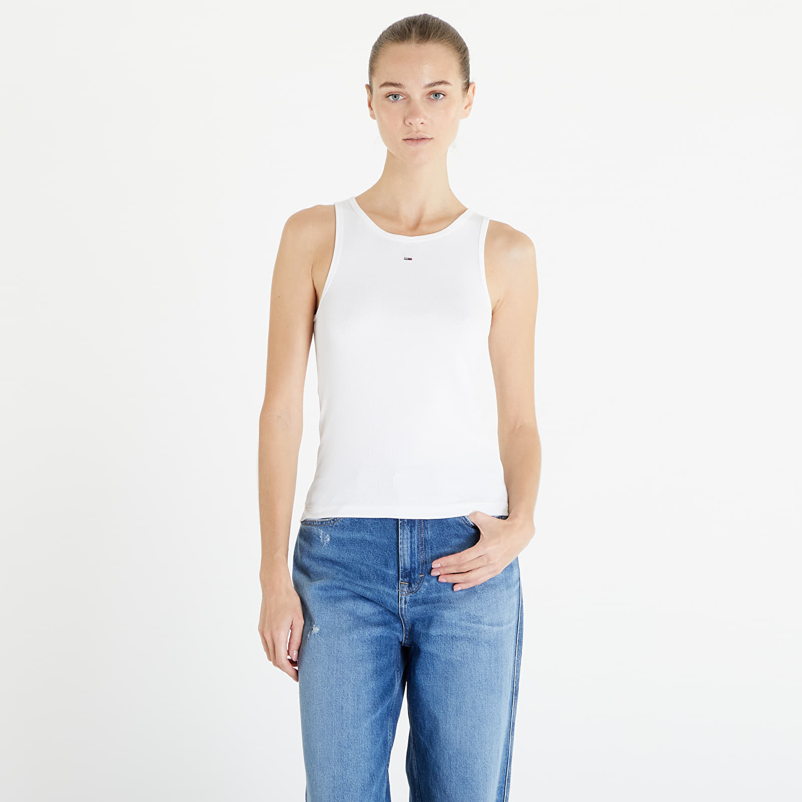 Vests Tommy Jeans Essential Rib Tank White
