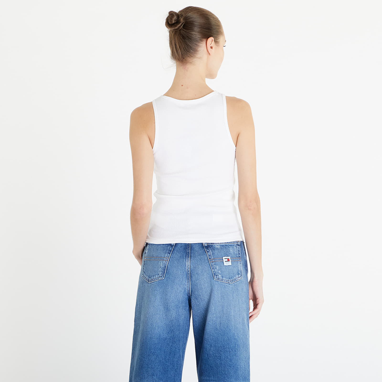 Vests Tommy Jeans Essential Rib Tank White