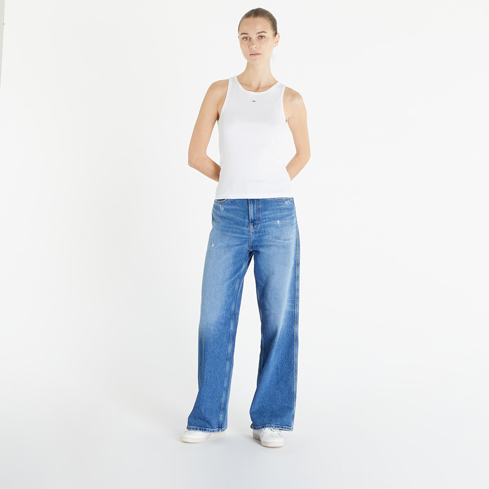 Vests Tommy Jeans Essential Rib Tank White