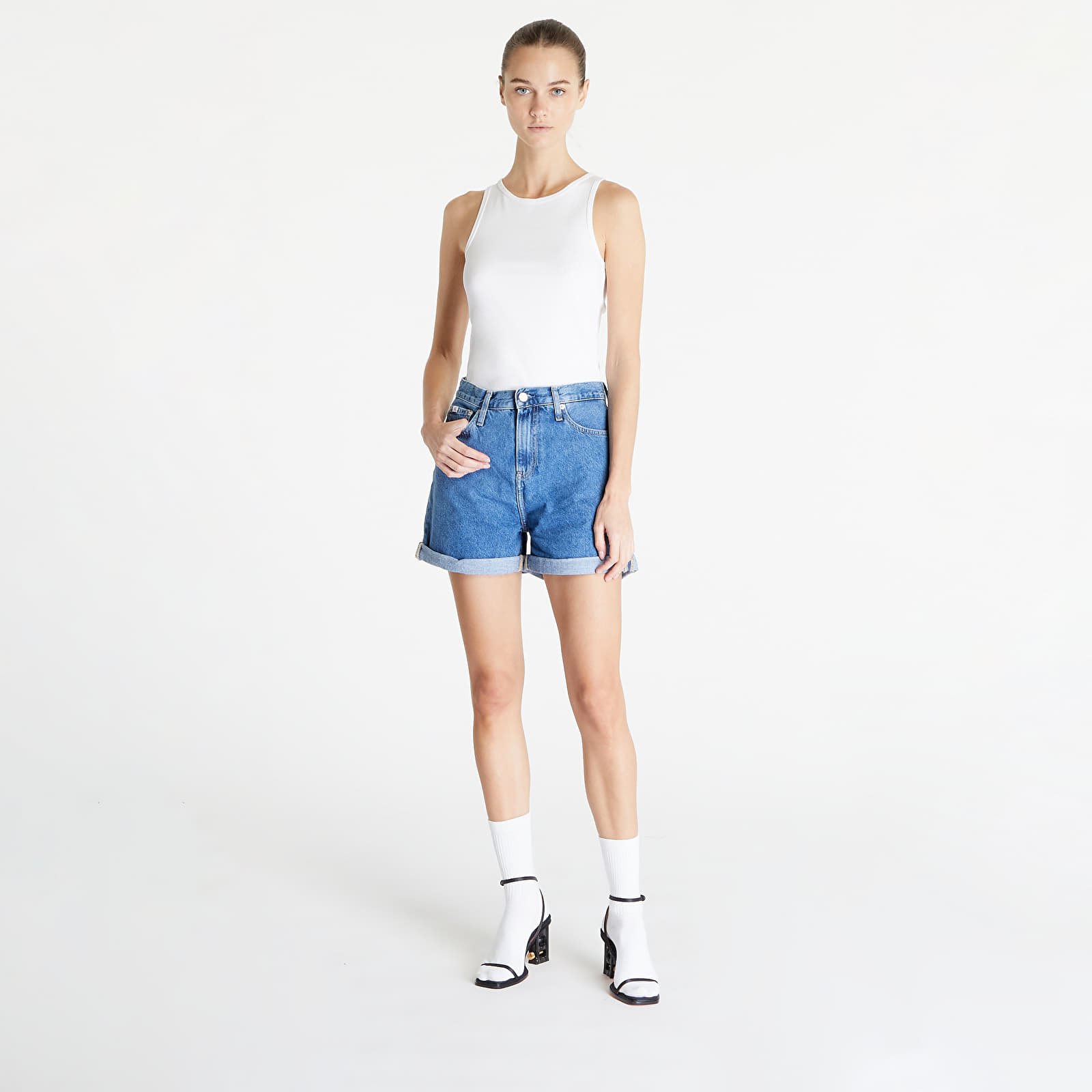 Shortsit Calvin Klein Jeans Mom Short Denim Medium