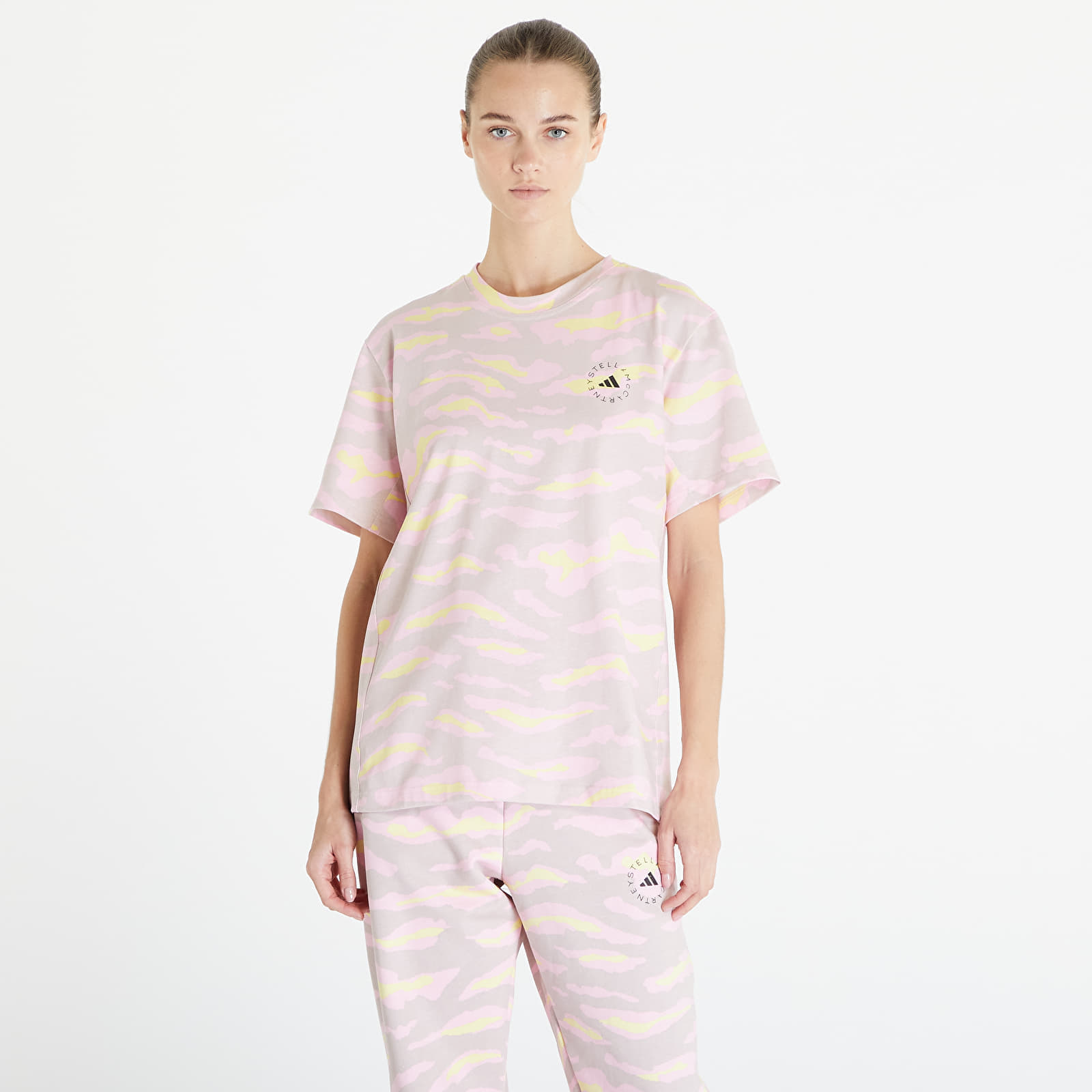 adidas Performance - adidas x Stella McCartney T-Shirt New Rose/ Yellow/ True Pink