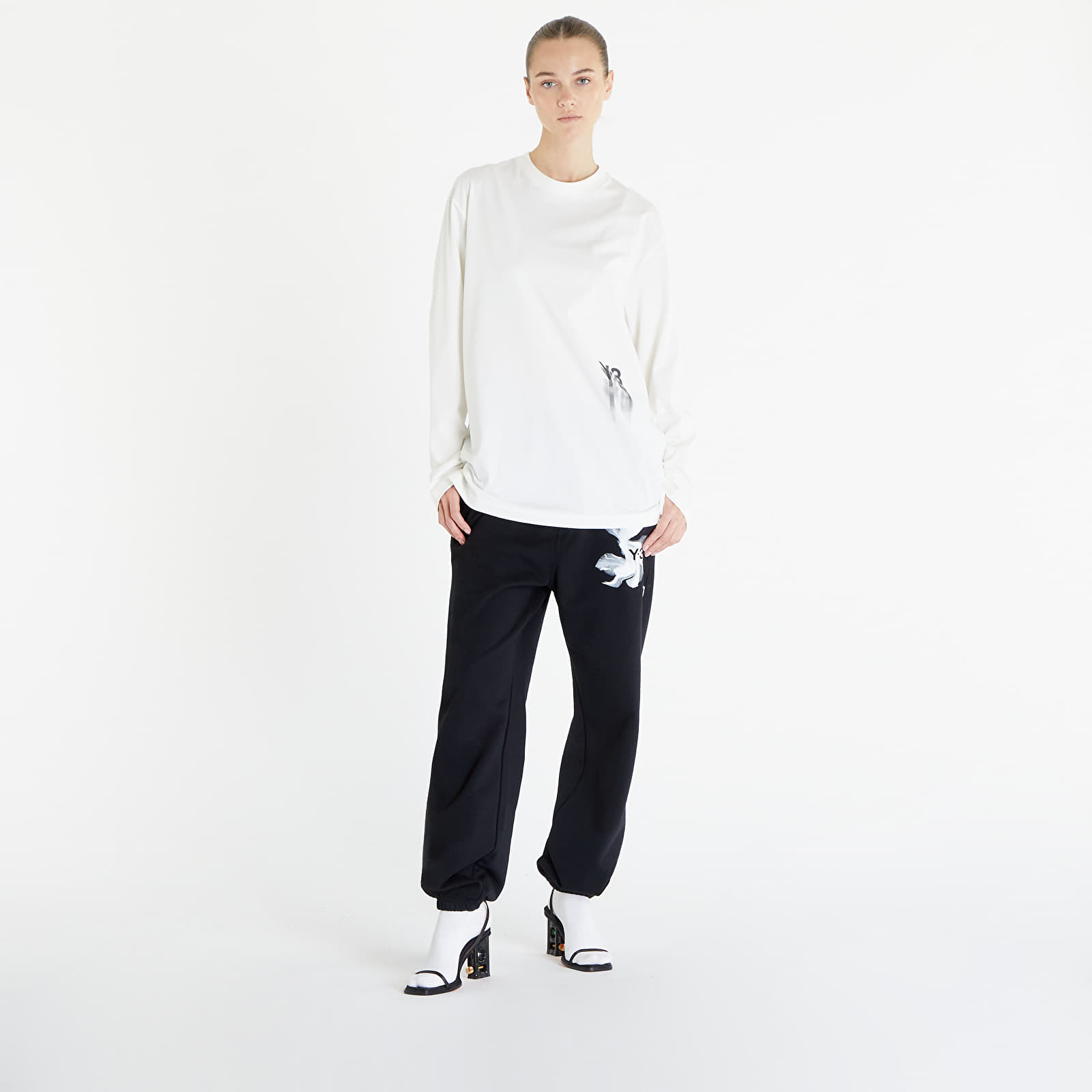 Koszulki Y-3 Graphic Long Sleeve Tee UNISEX Off White