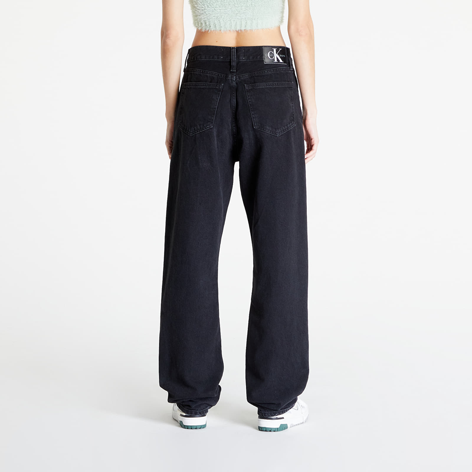 Τζιν Calvin Klein Jeans High Rise Straight Jeans Denim Black