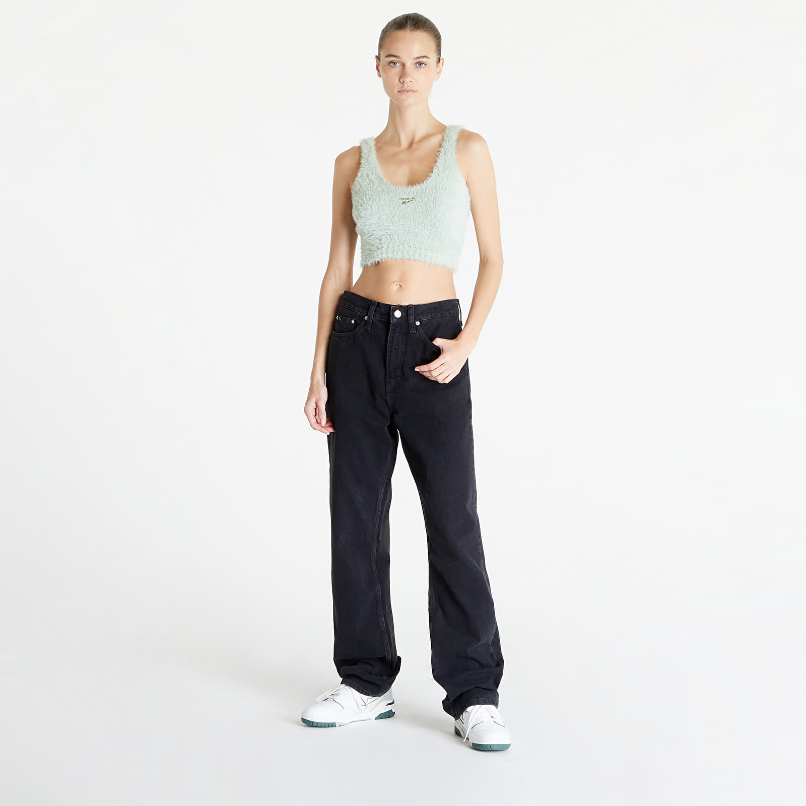 Τζιν Calvin Klein Jeans High Rise Straight Jeans Denim Black