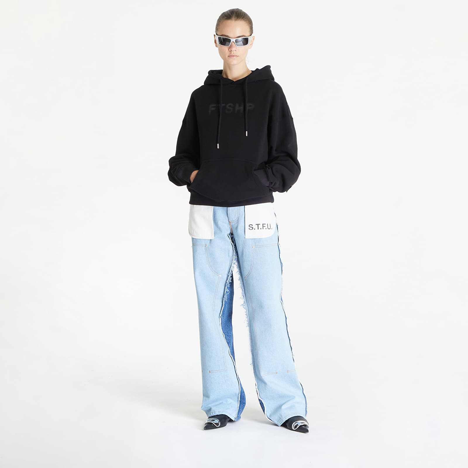 Džíny HERON PRESTON Washed Insideout Carpenter Indigo/ Black