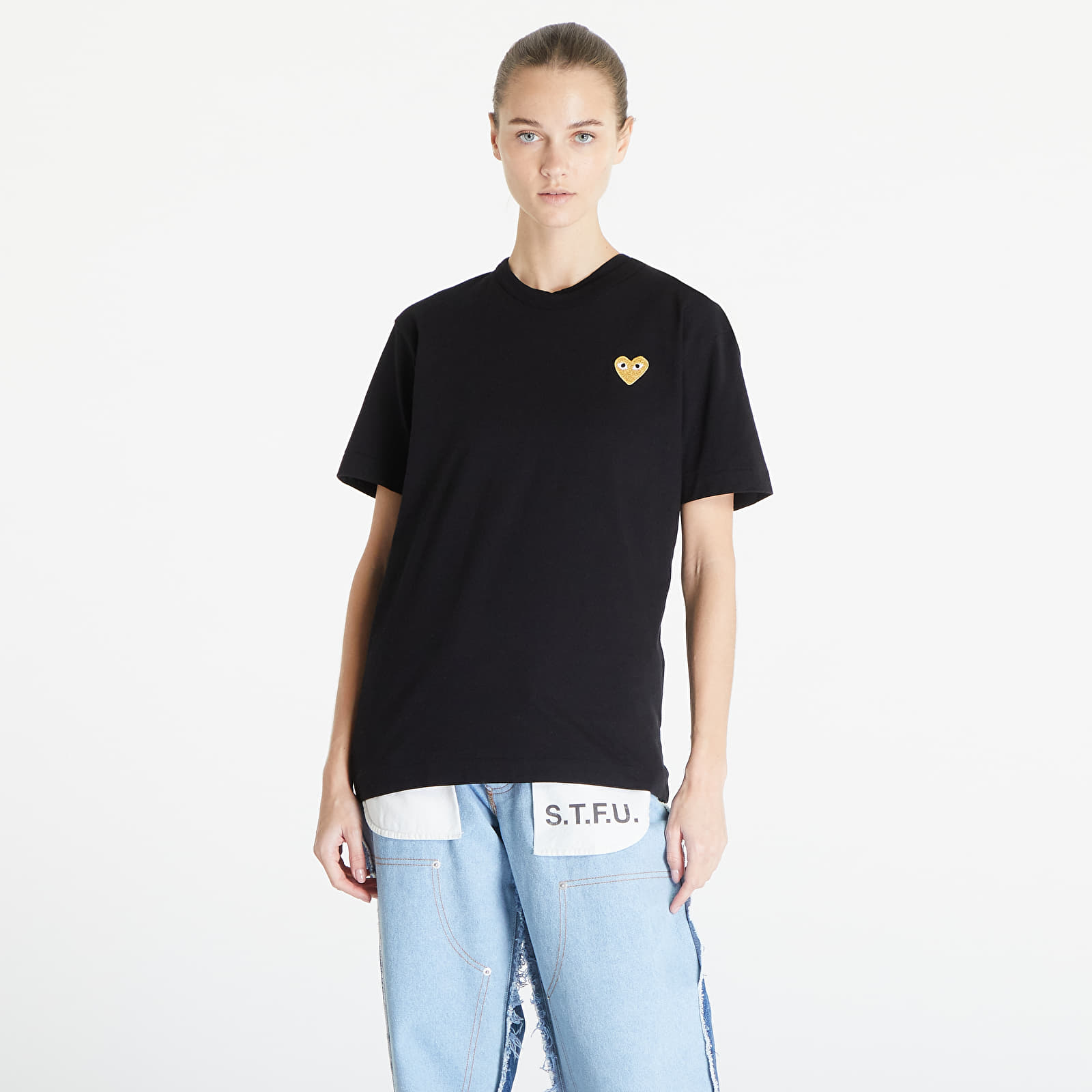 T-Shirts Comme des Garçons PLAY Tee UNISEX Black/ Gold