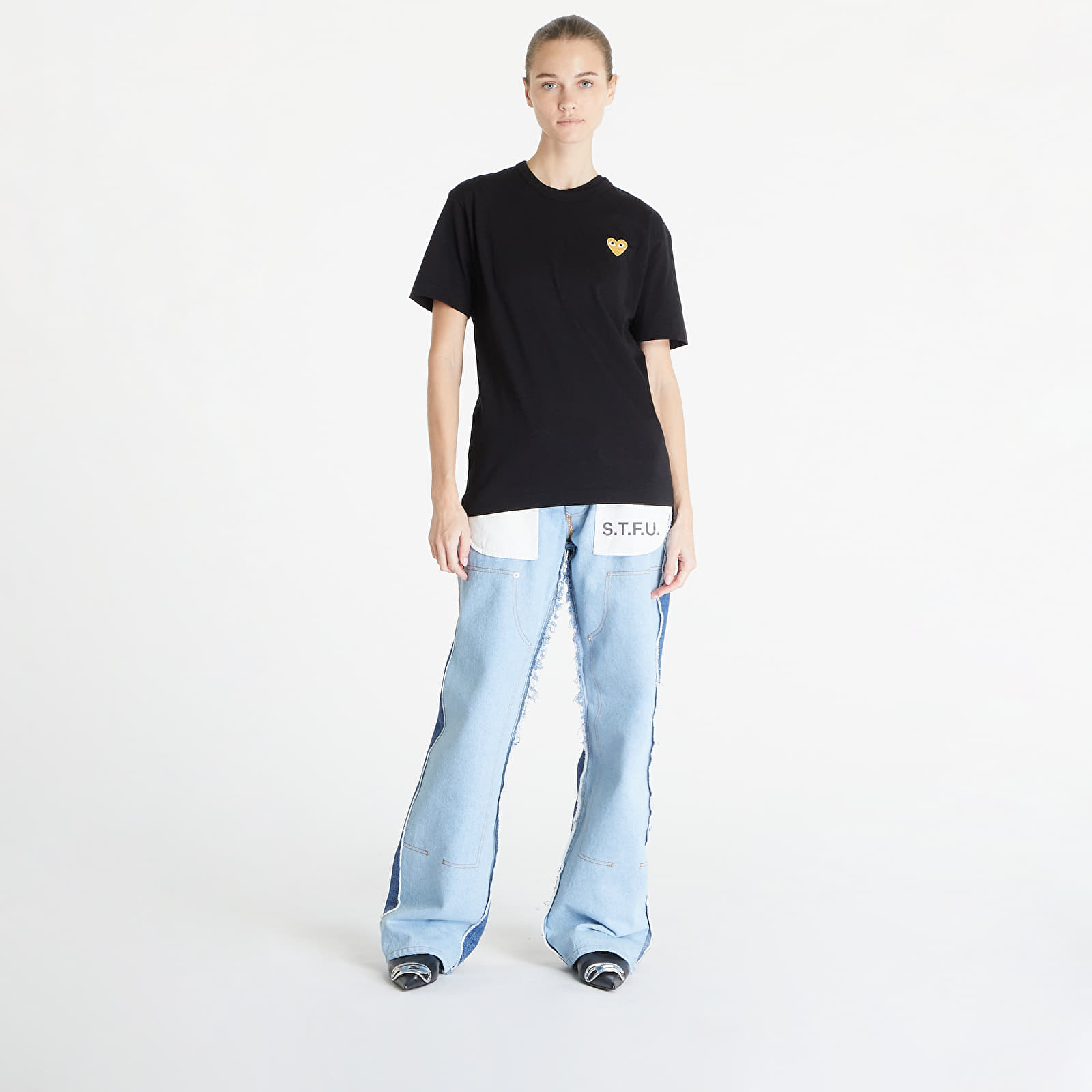 T-Shirts Comme des Garçons PLAY Tee UNISEX Black/ Gold