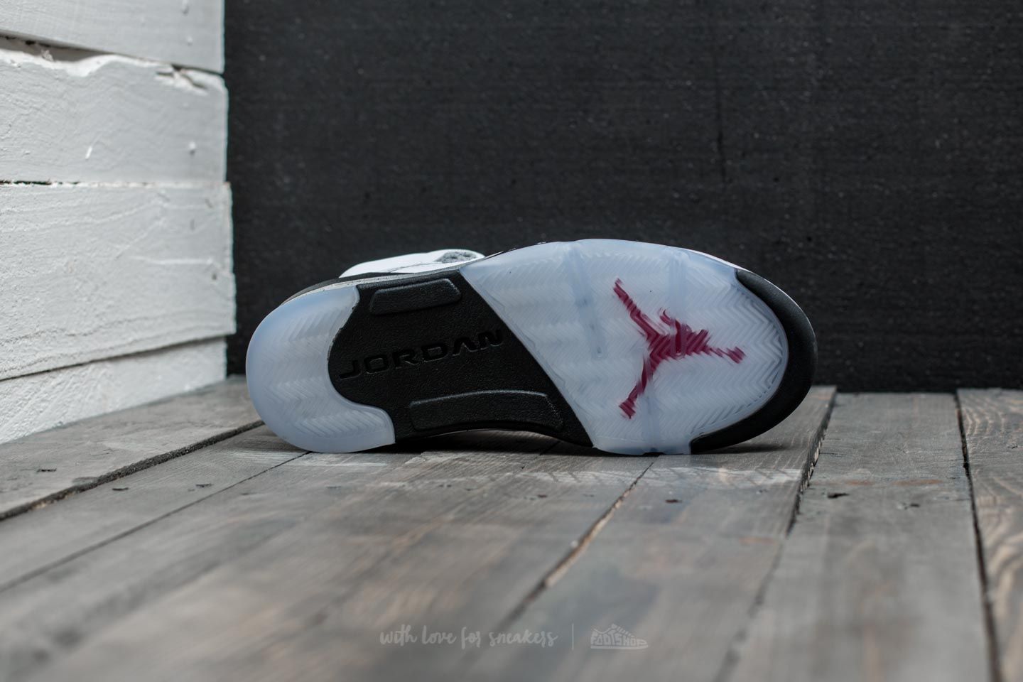 Men's shoes Air Jordan 5 Retro White/ University Red-Black