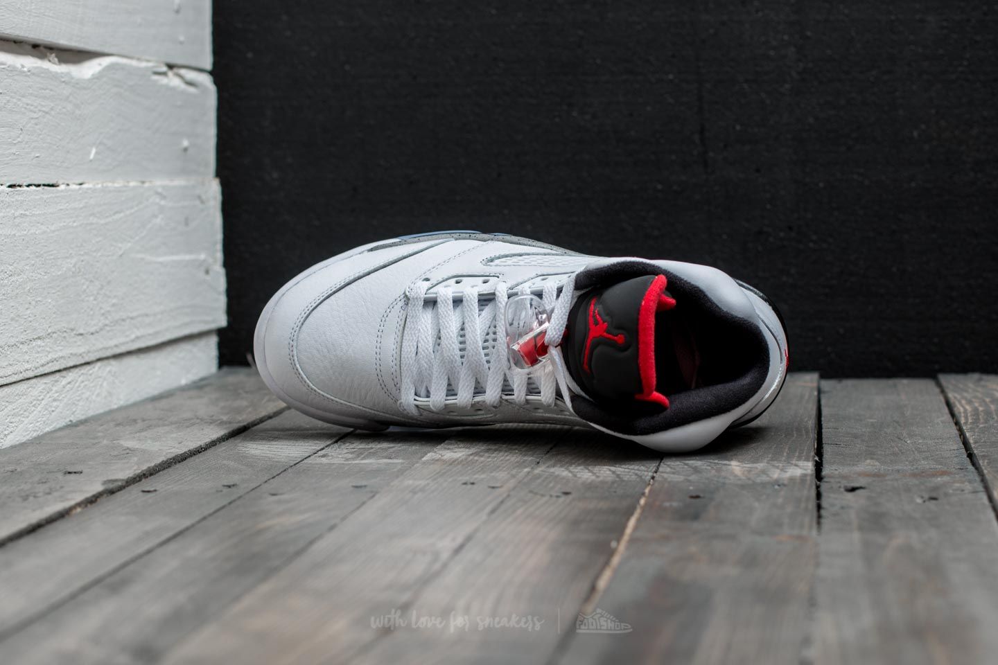 Men's shoes Air Jordan 5 Retro White/ University Red-Black