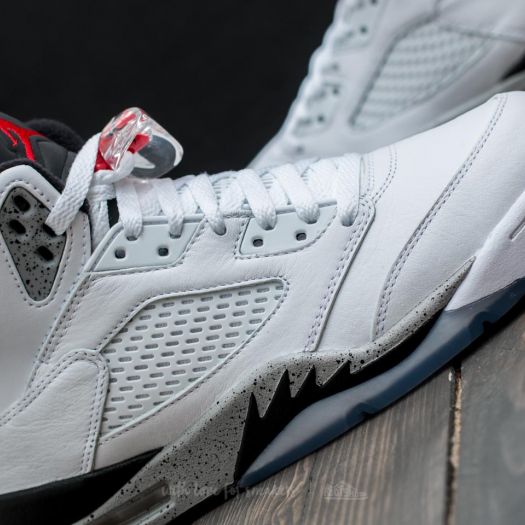 Buty męskie Nike Air Jordan 5 Retro White/ University Red-Black