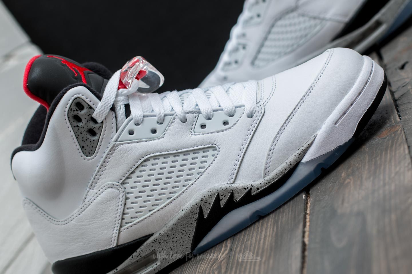 Men's shoes Air Jordan 5 Retro White/ University Red-Black