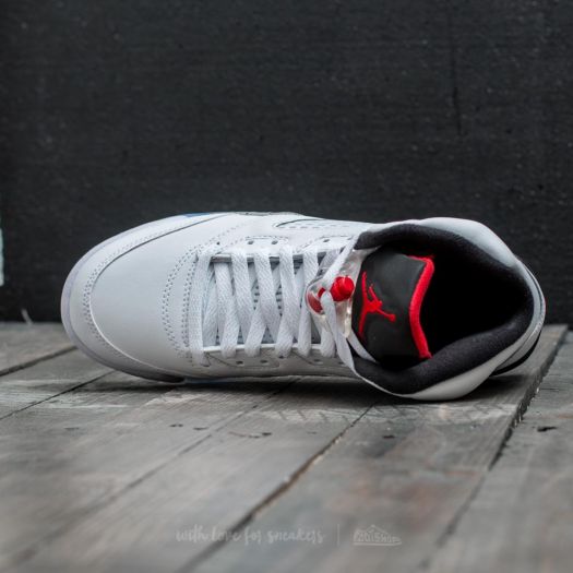 air jordan 5 retro white university red