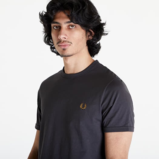 Fred perry ringer t best sale shirt black