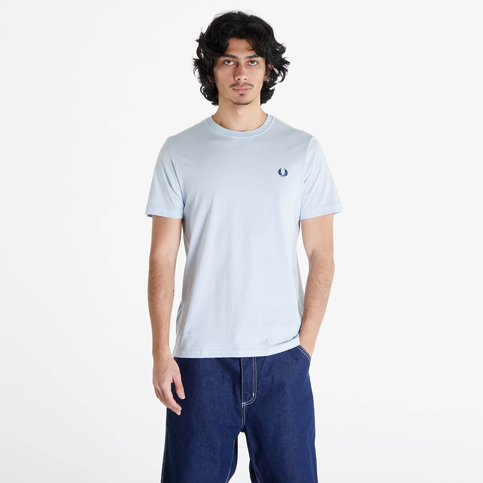 Тениски FRED PERRY Crew Neck T-Shirt Lgice/ Midnight Blue