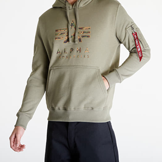 Hoodies and sweatshirts Alpha Industries Camo TPU Hoody Olive Footshop