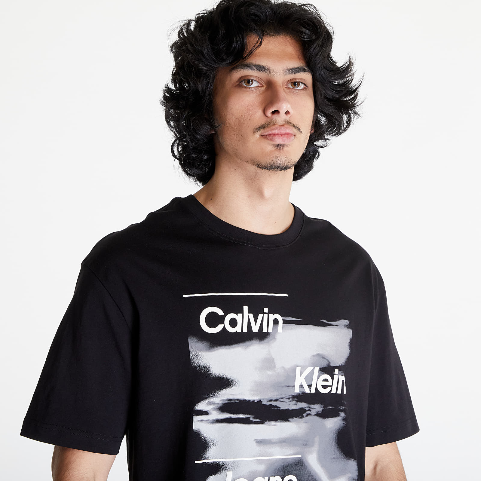 Koszulki Calvin Klein Jeans Diffused Logo Short Sleeve Tee Black | Footshop