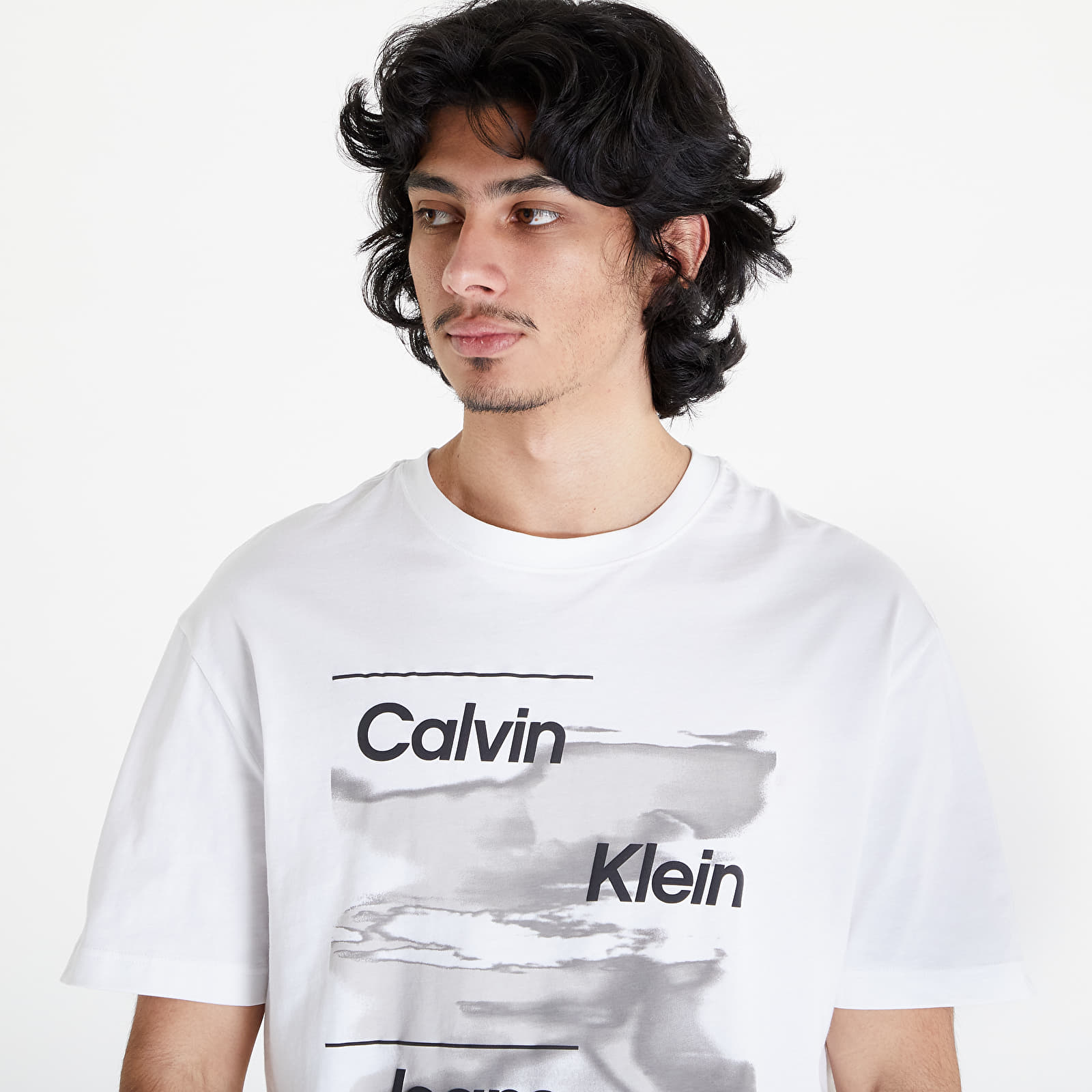 Koszulki Calvin Klein Jeans Diffused Logo Short Sleeve Tee Bright White