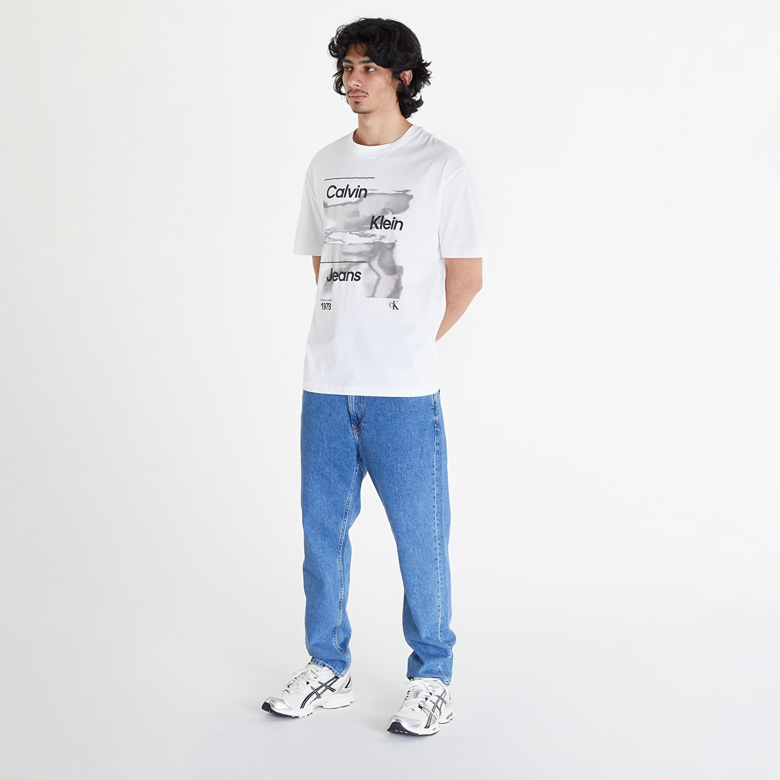 Koszulki Calvin Klein Jeans Diffused Logo Short Sleeve Tee Bright White