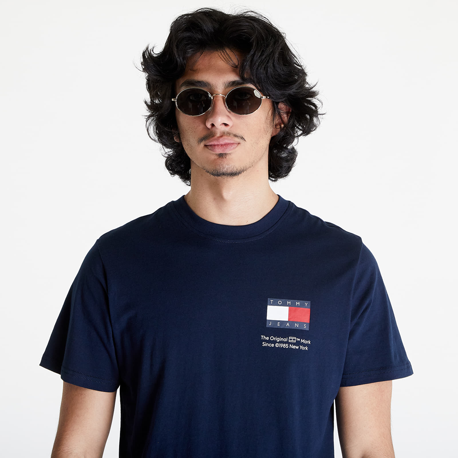 T-shirts Tommy Jeans Slim Essential Flag Short Sleeve Tee Dark Night Navy