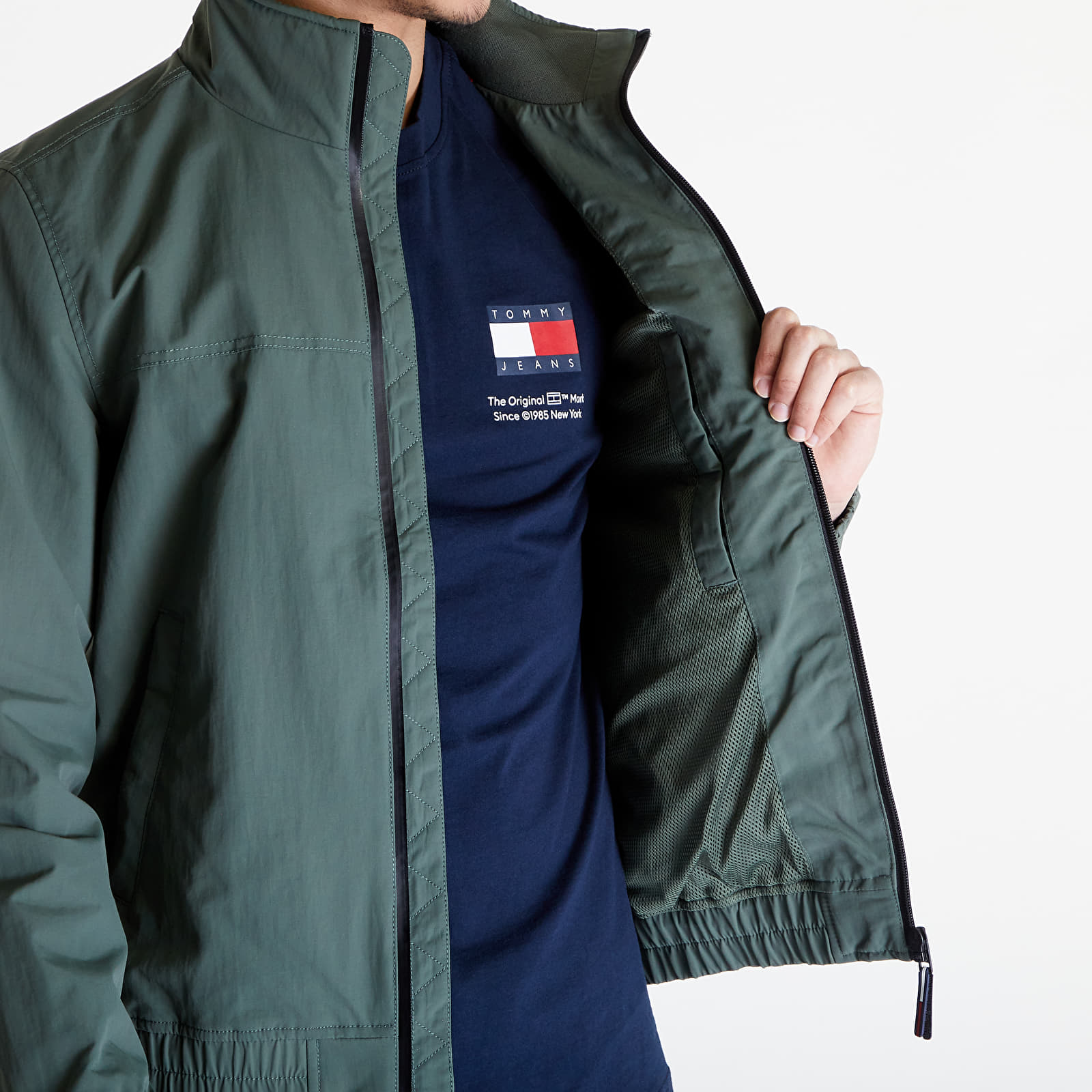 Coach Jackets Tommy Jeans Essential Casual Bomber Jacket Avalon Green