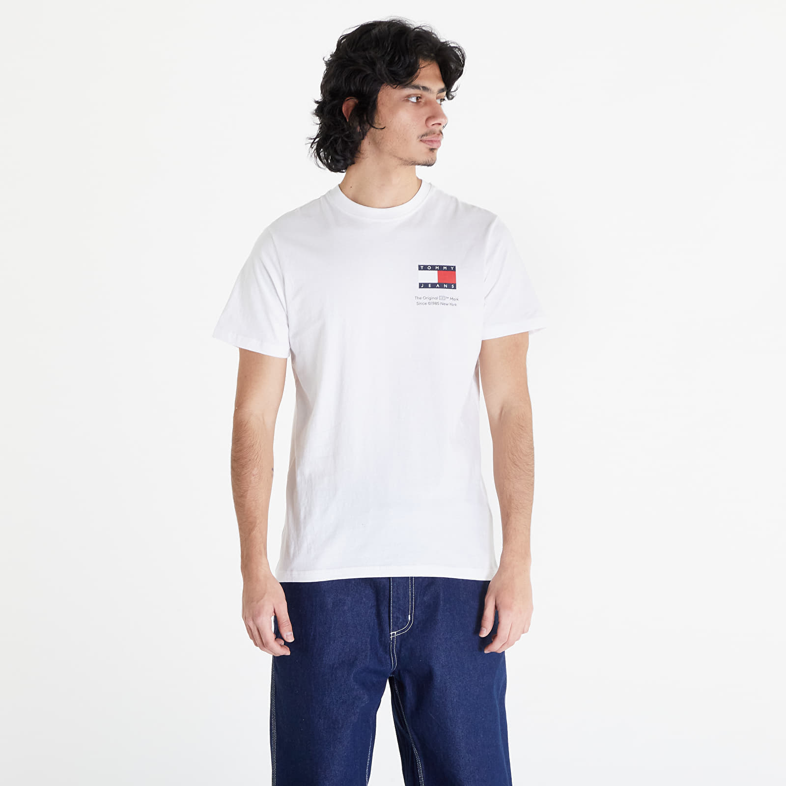 Тениски Tommy Jeans Slim Essential Flag Short Sleeve Tee White