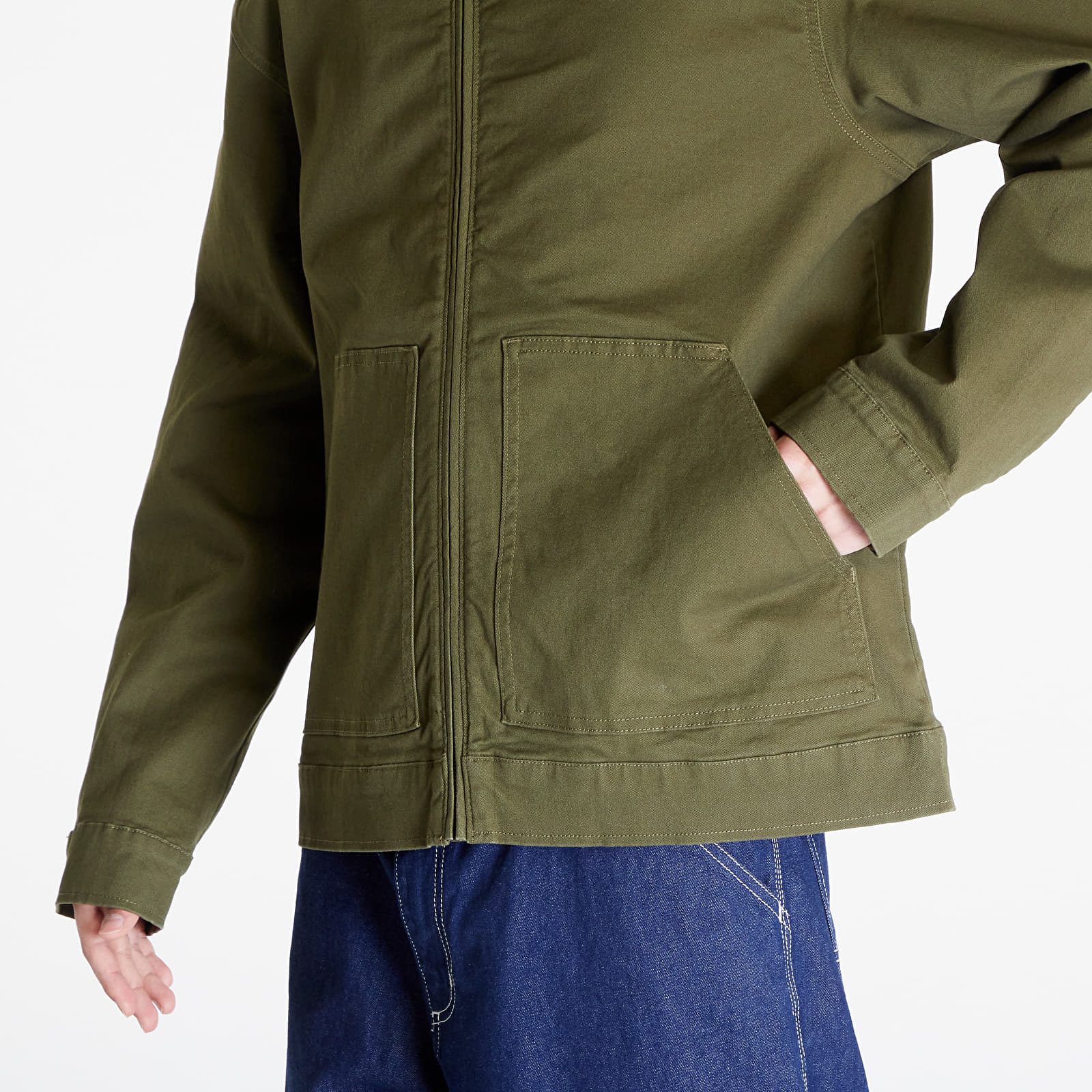 Jacken Tommy Jeans Regular Cotton Jacket Drab Olive Green
