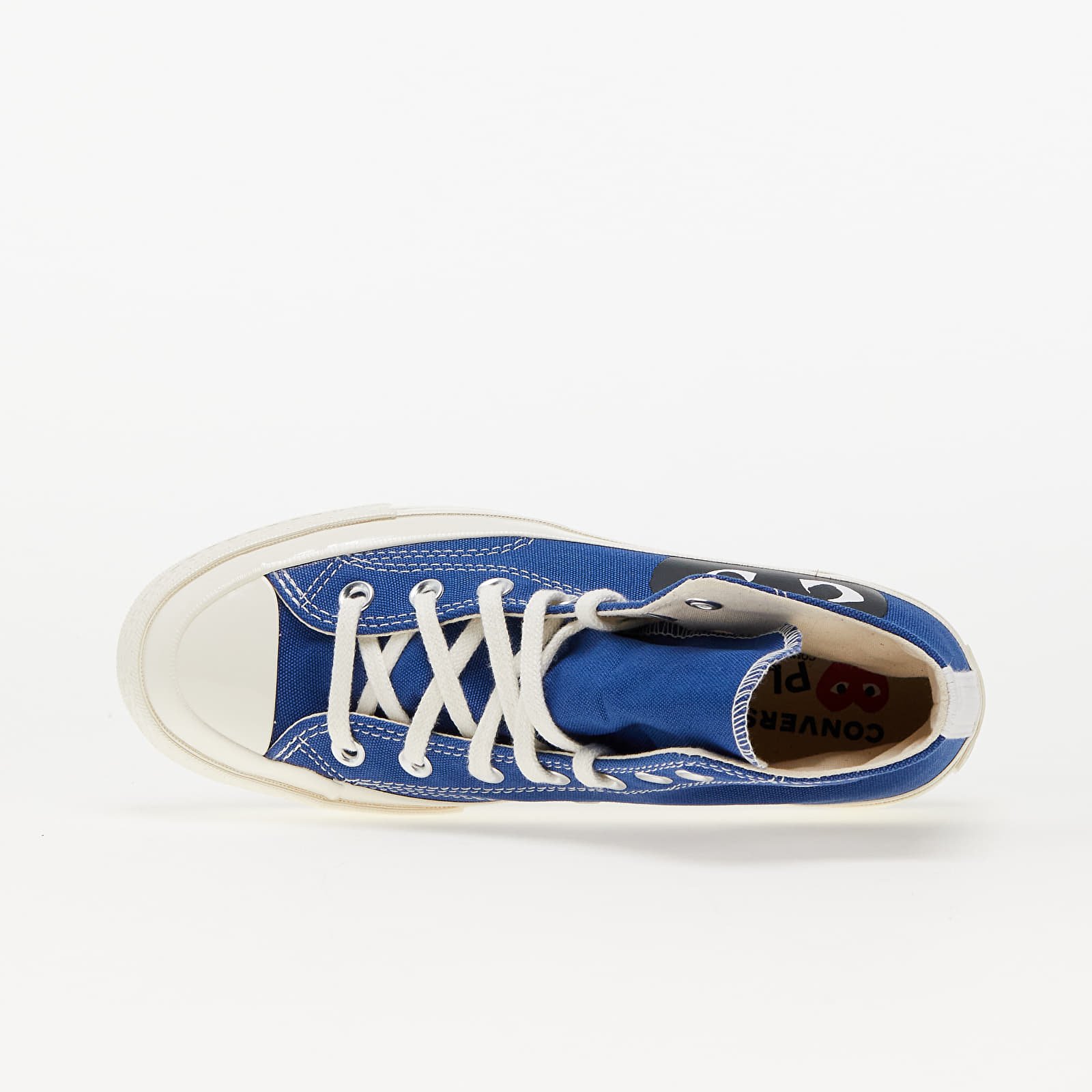 Men s shoes Converse x Comme des Garcons PLAY Chuck 70 Hi Blue Black Egret Footshop