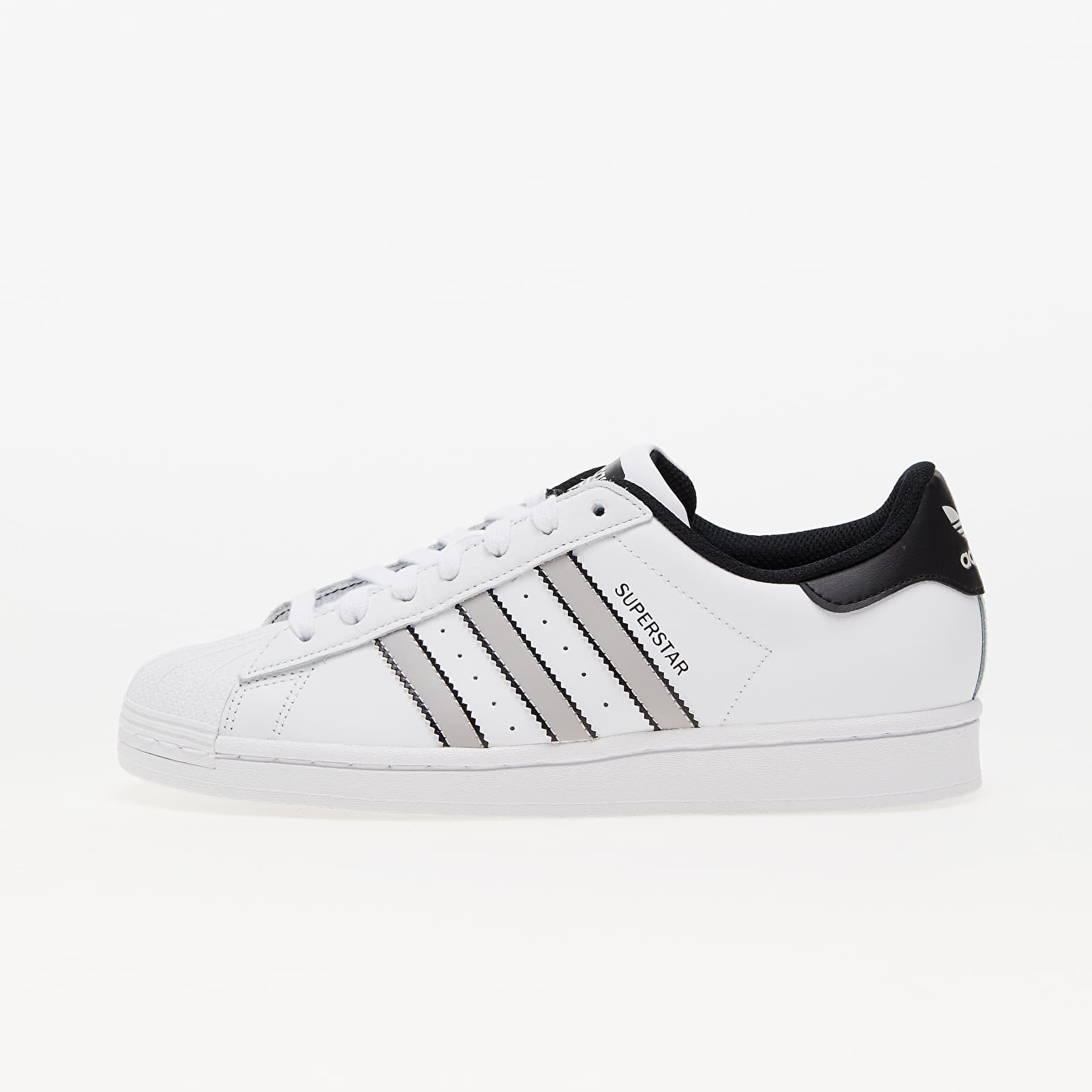 Black and white adidas superstar shoes clearance