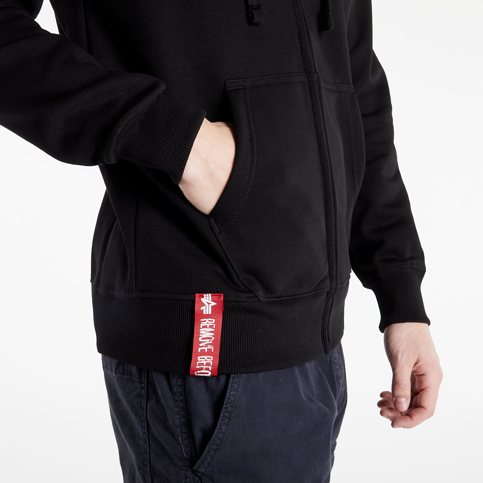 Puloverji Alpha Industries Basic Zip Hoodie Black