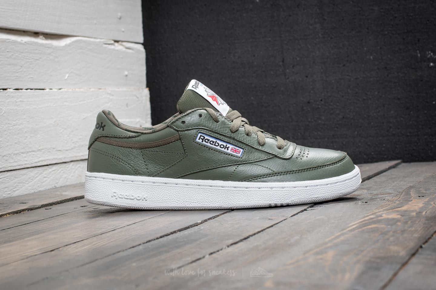 Reebok club c 85 hunter top green