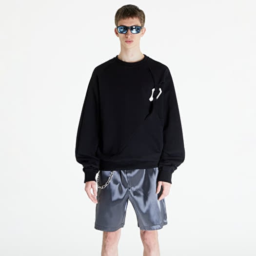 Mikina HELIOT EMIL Morphed Carabiner Crewneck Black