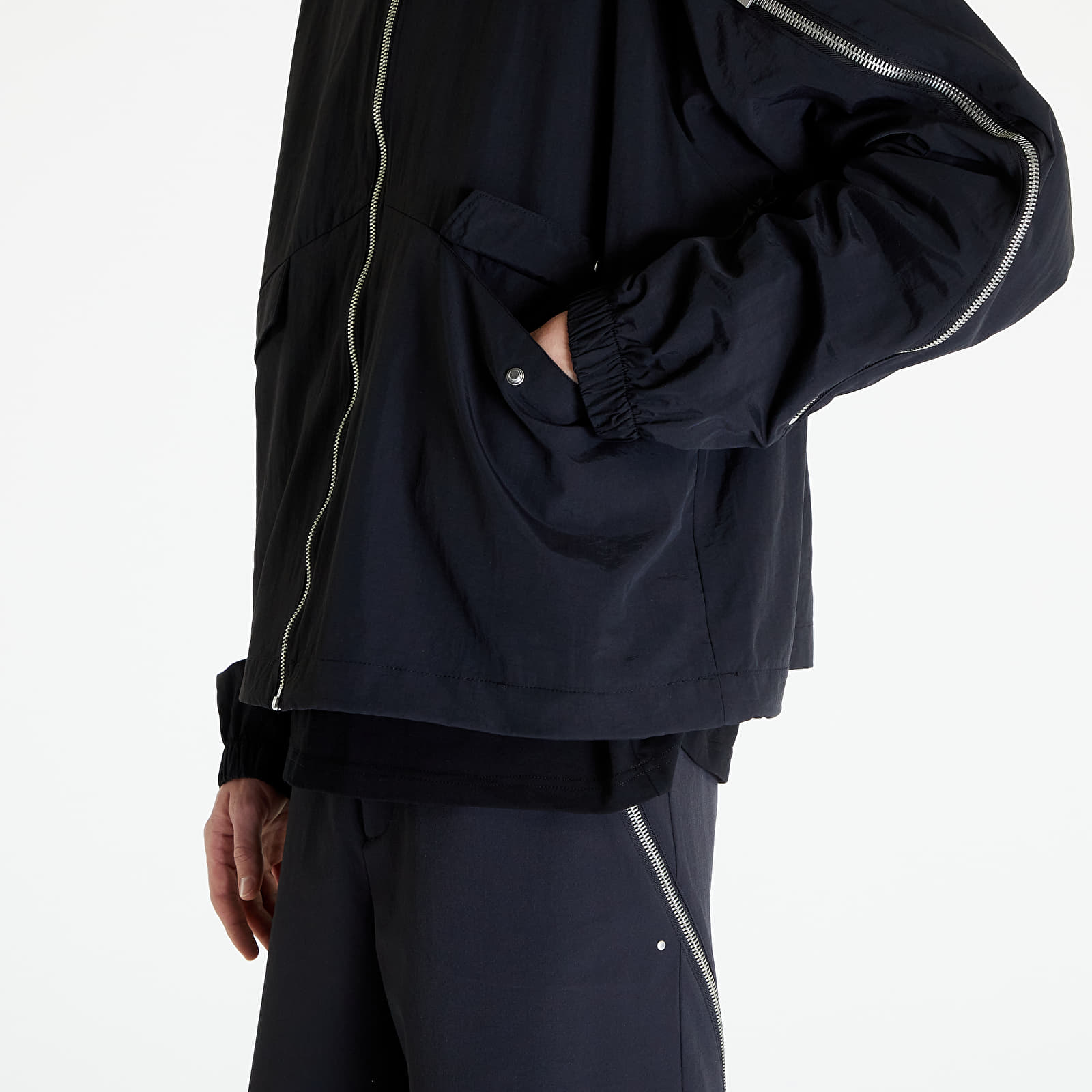 Dzsekik HELIOT EMIL Haze Windbreaker Jacket Black