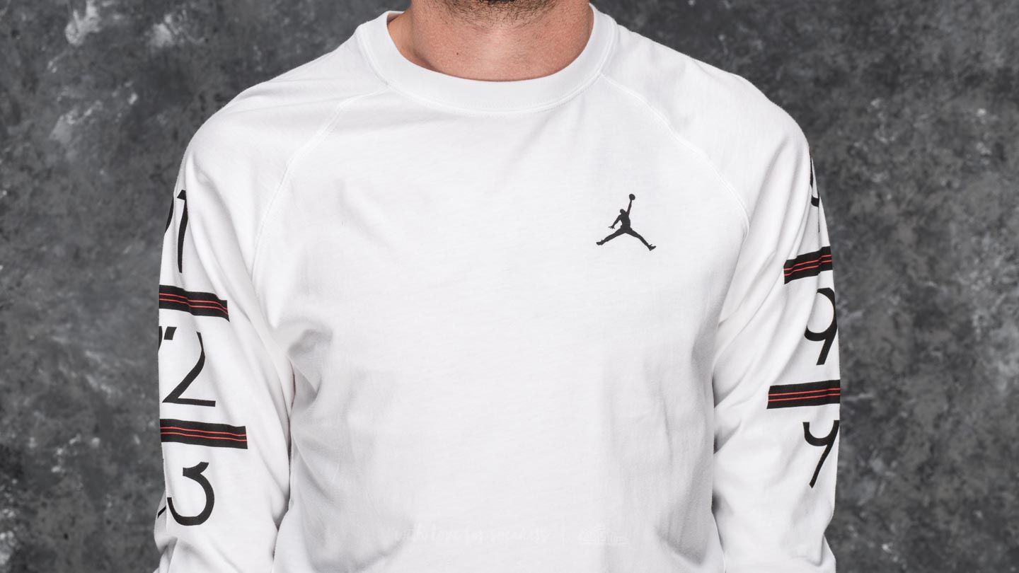 T-paidat ja paidat Jordan 6 Times 3/4 Raglan Tee White/ Black