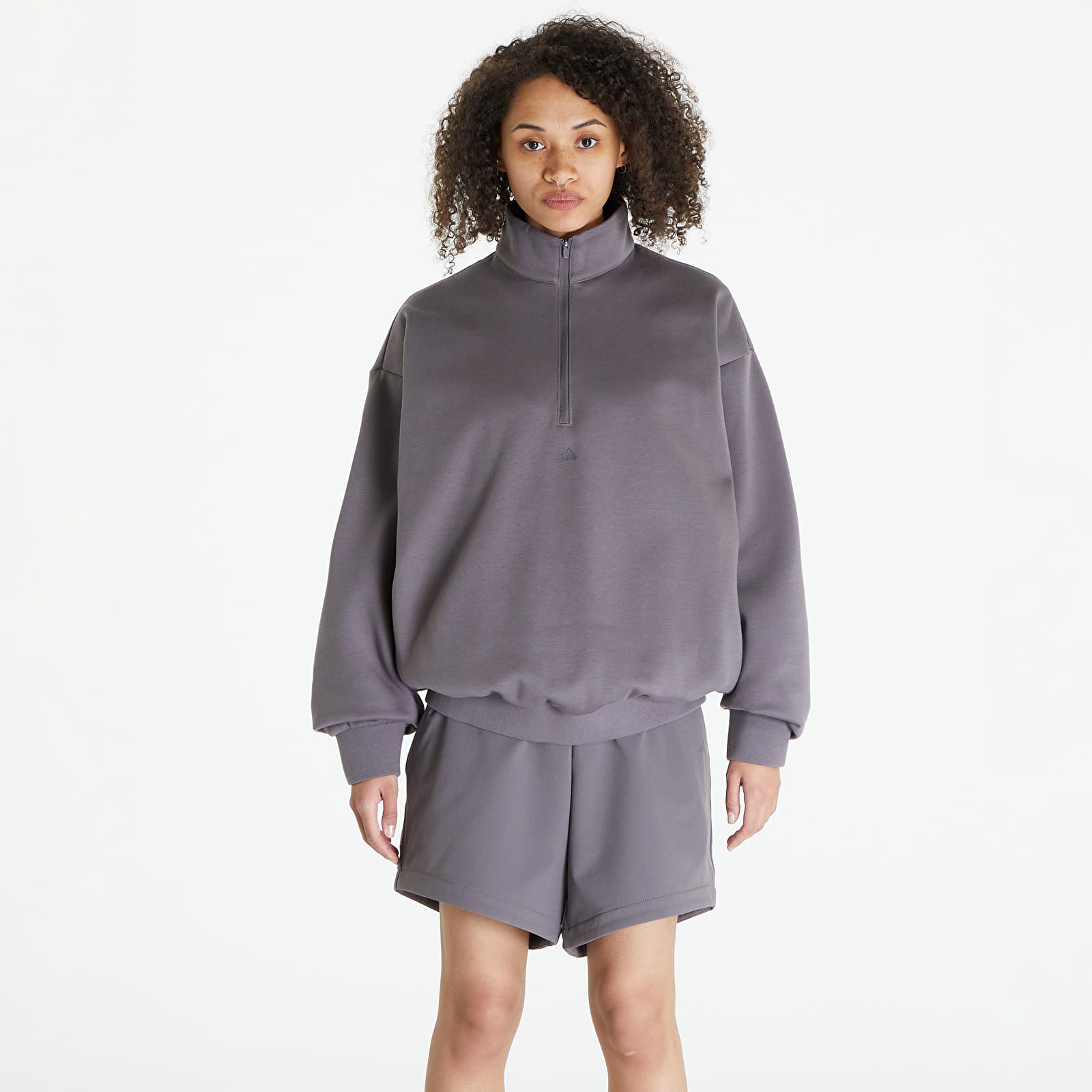 Mikiny adidas Adicolor Basketball 1/2 Zip Hoodie UNISEX Chacoa