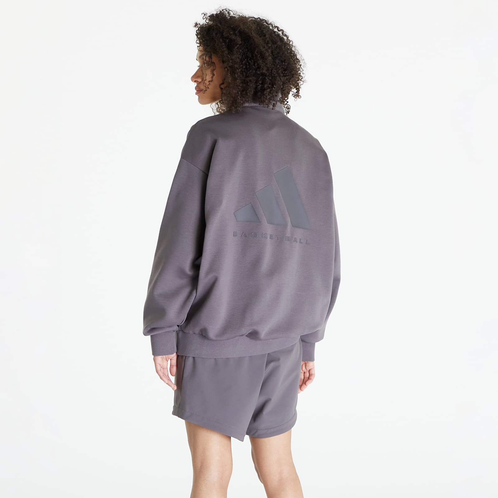 Mikiny adidas Adicolor Basketball 1/2 Zip Hoodie UNISEX Chacoa