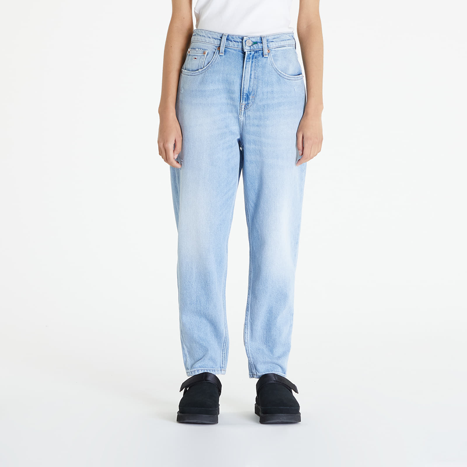 Дънки Tommy Jeans Mom Jean Uh Tapered Jeans Denim Light