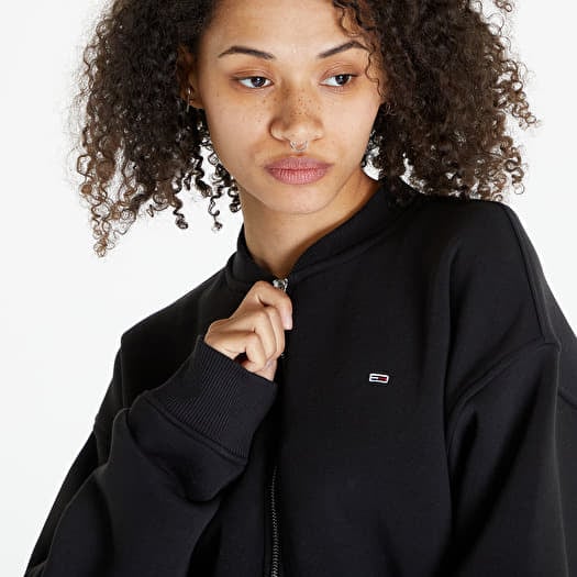 Bomber Jackets Tommy Jeans Zip Thru Bomber Black Footshop