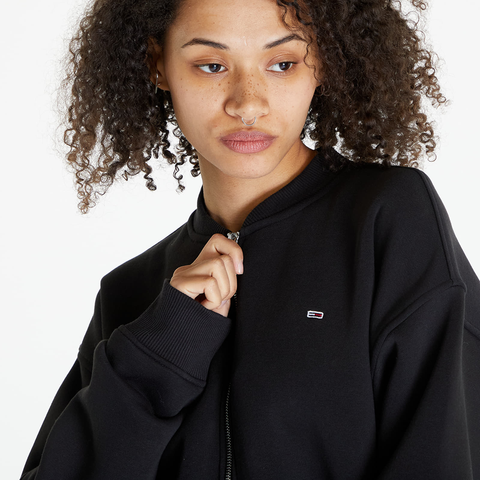 Bombery Tommy Jeans Zip Thru Bomber Black