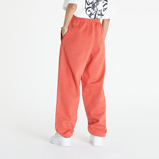 Nike Cotton Blend Fleece Wide Leg Sweatpants in Natural