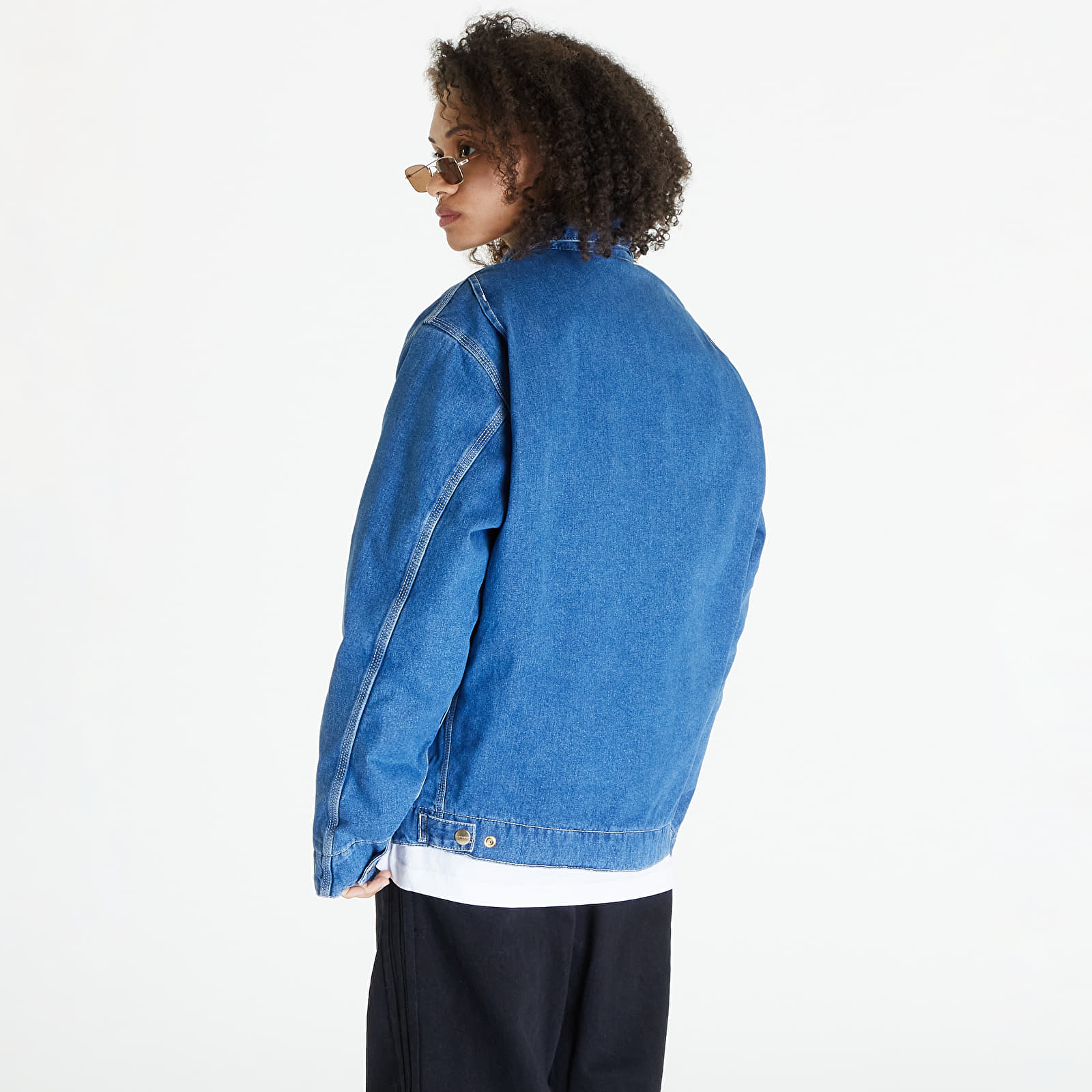 Kabátok Carhartt WIP OG Detroit Jacket UNISEX Blue Stone Washed
