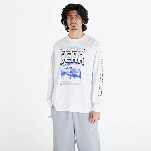 T shirts Nike ACG Men s Long Sleeve Dri FIT T Shirt Summit White