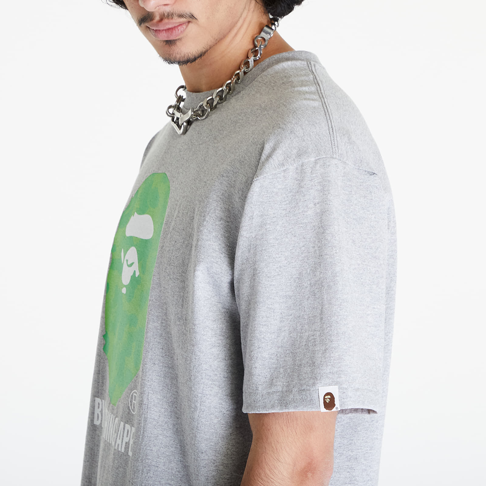 T-shirts A BATHING APE Ink Camo Ape Head Short Sleeve Tee Gray