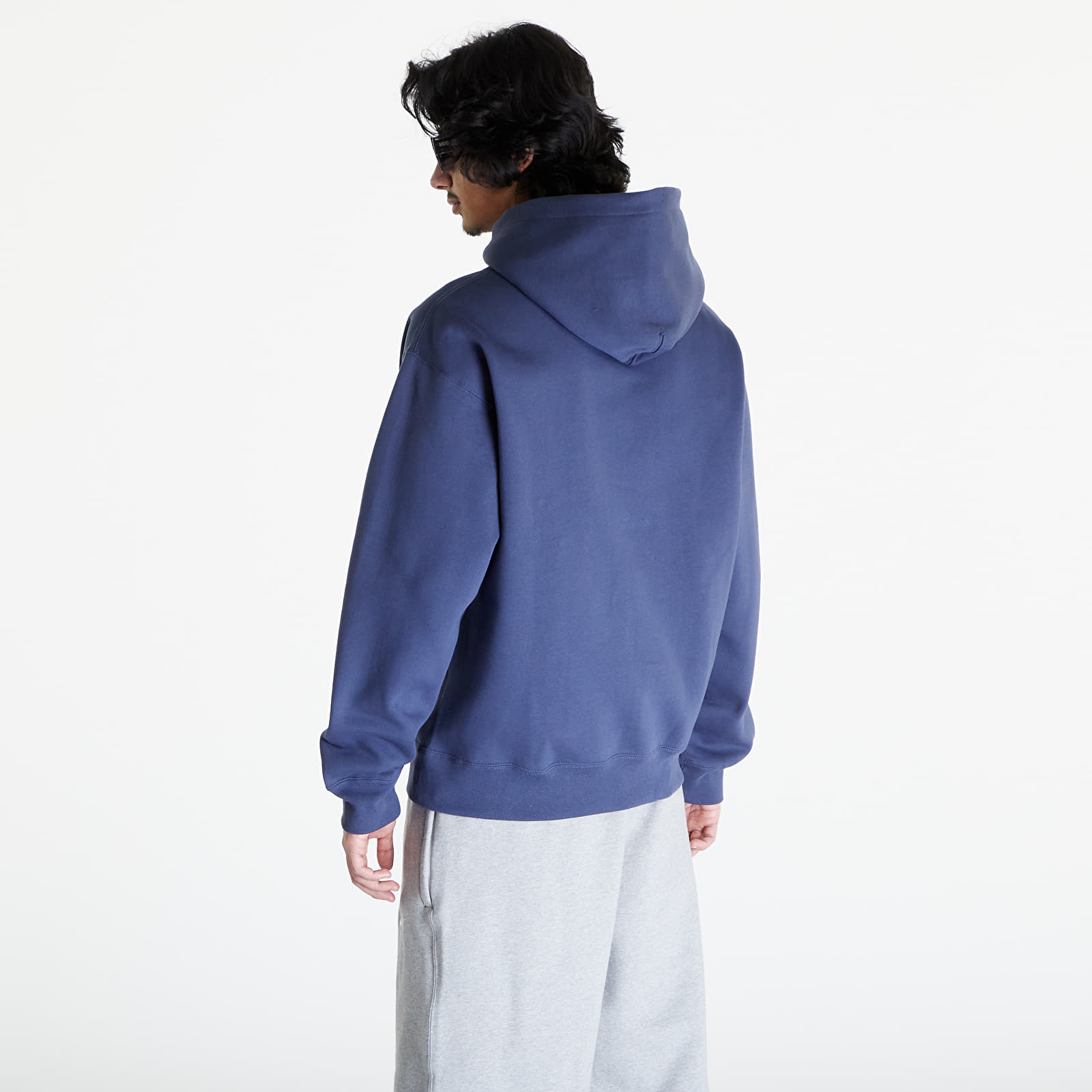 Hanorace Nike Solo Swoosh Fleece Pullover Hoodie Thunder Blue/ White