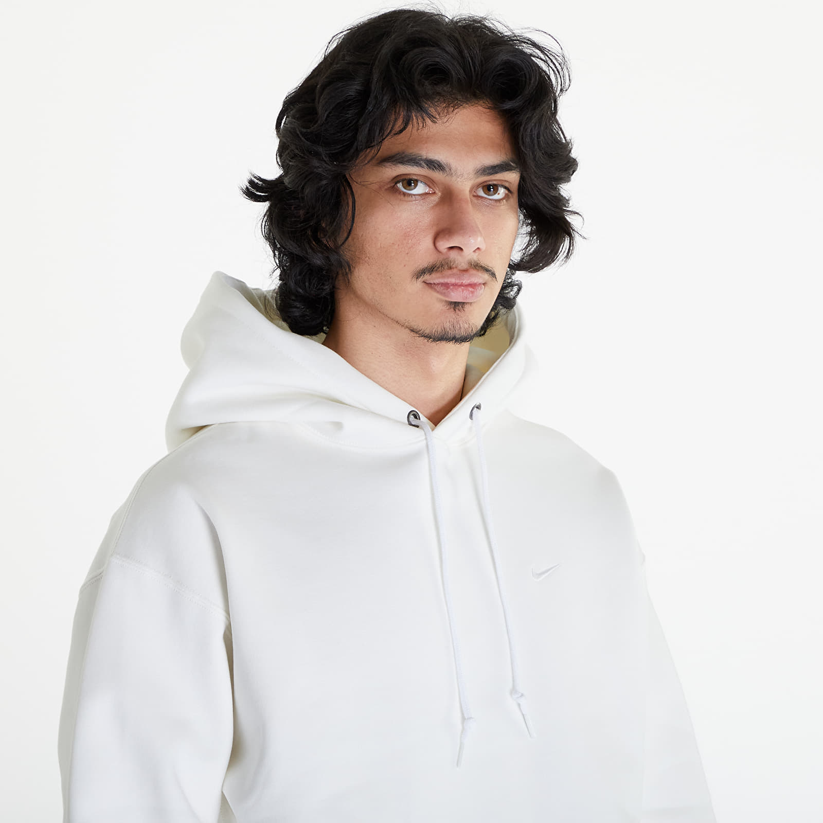 Kapucnis pulóverek és pulcsik Nike Solo Swoosh Men's Fleece Pullover Hoodie Sail/ White